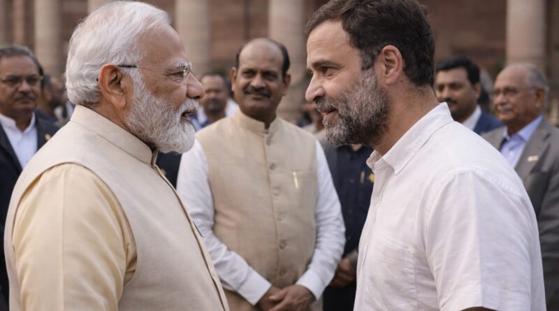 संसद परिसर में मोदी-राहुल की मुलाकात: सियासी तकरार के बीच सौहार्द की झलक